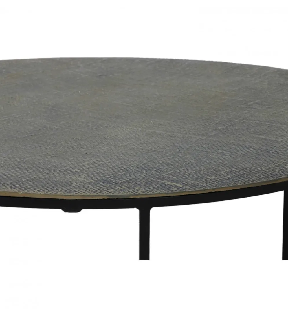 Zestaw 2 stolików kawowych RENGO 61 cm 76 cm antyczny brąz