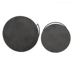 Zestaw 2 stolików kawowych RENGO 61 cm 76 cm czarne