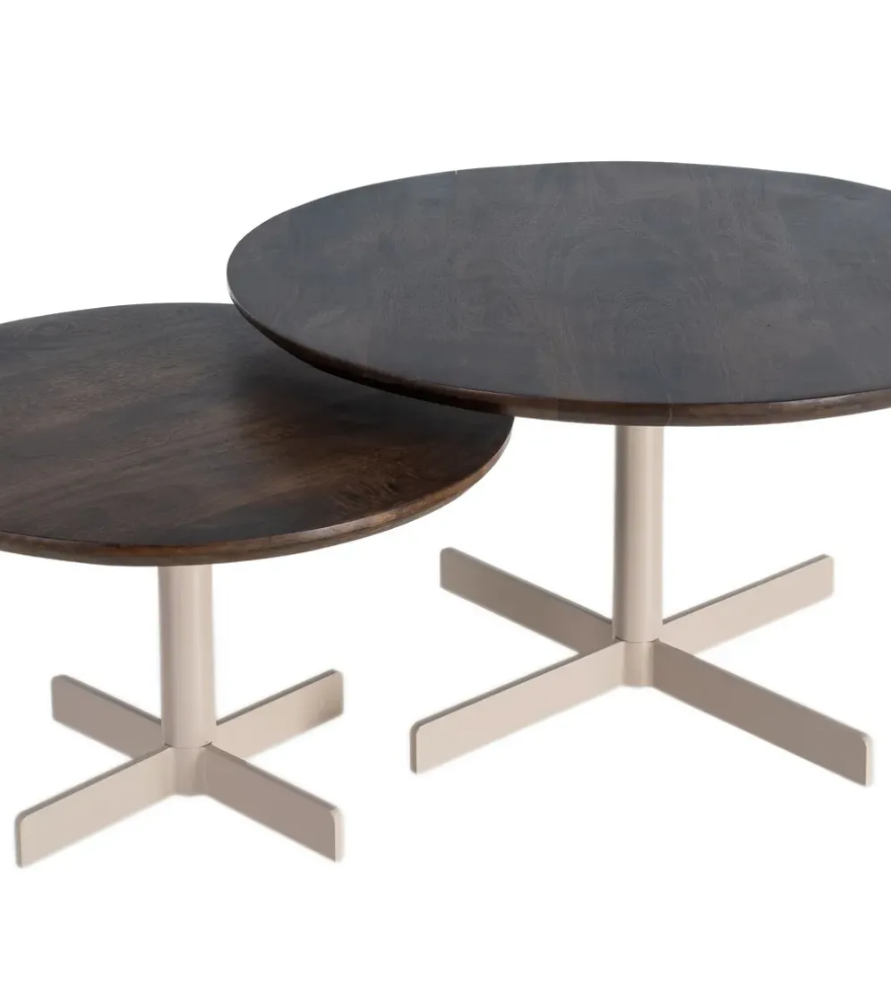 Zestaw 2 stolików kawowych TEKAN 80 cm