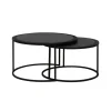 Zestaw 2 stolików TALCA 75 cm 67 cm czarny