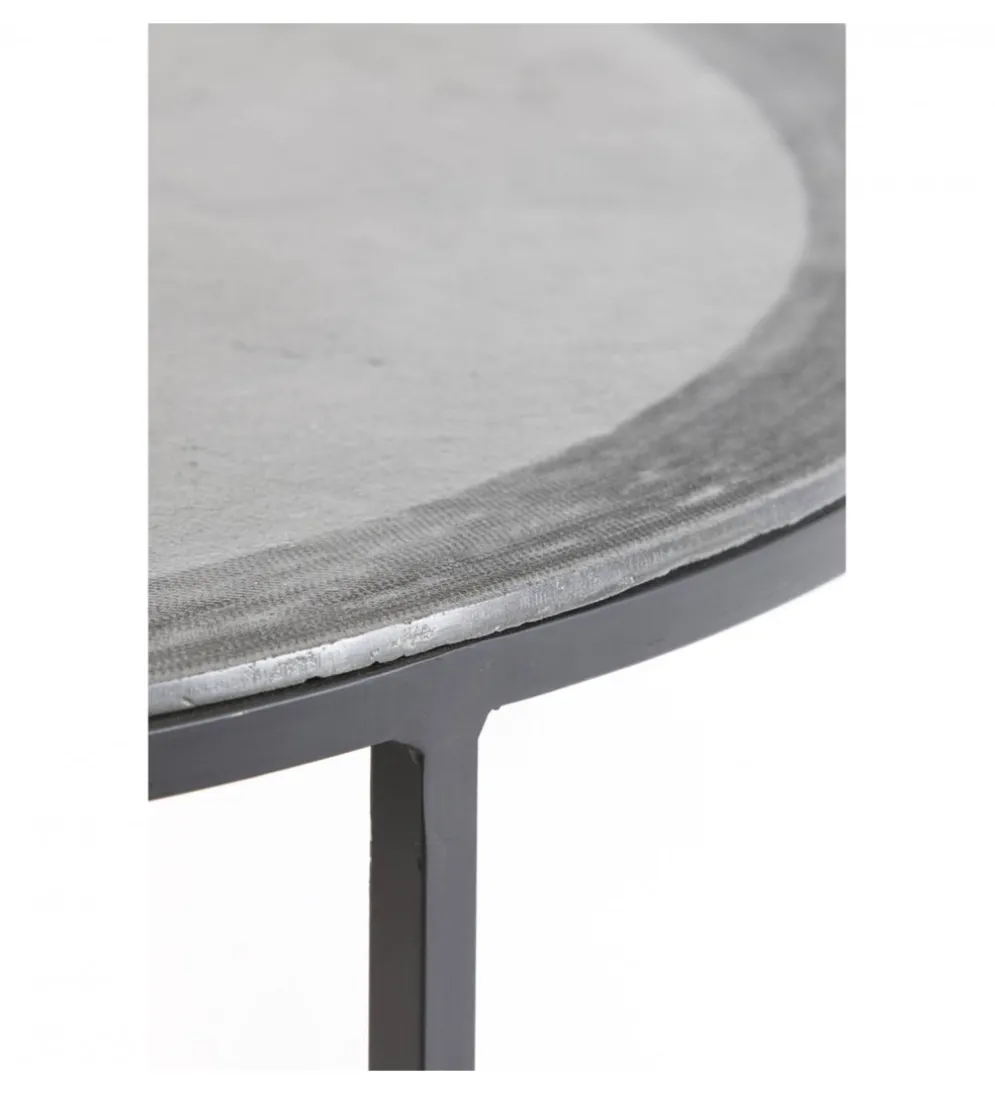 Zestaw 2 stolików TALCA 75 cm 67 cm czarny