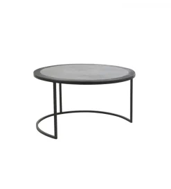 Zestaw 2 stolików TALCA 75 cm 67 cm czarny