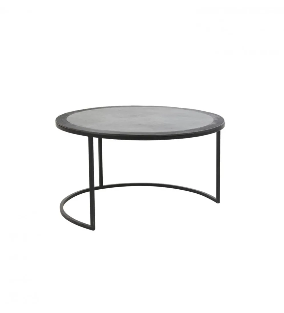 Zestaw 2 stolików TALCA 75 cm 67 cm czarny
