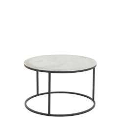 Zestaw 2 stolików TALCA 75 cm 67 cm nikiel