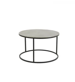 Zestaw 2 stolików TALCA 75 cm 67 cm srebrne