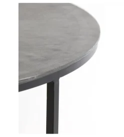 Zestaw 2 stolików TALCA 75 cm 67 cm srebrne